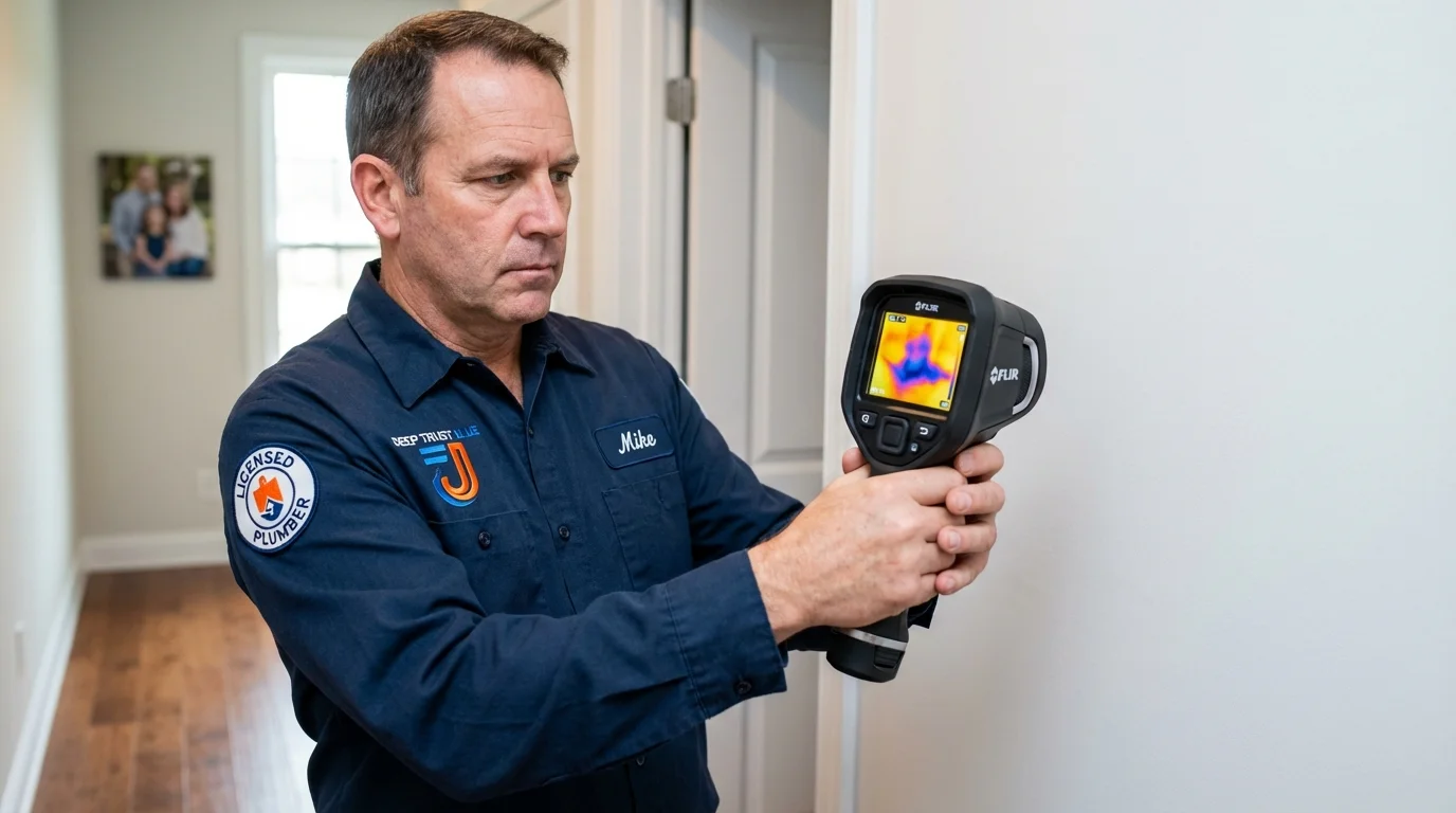 Thermal imaging leak detection by Johns Plumbing LLC in Delphi